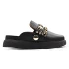 Sapato Feminino Vizzano Pelica Clog Corrente Preto