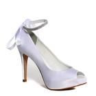 Sapato Feminino Zariff Peep Toe Noivas Salto Fino