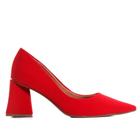 Sapato Feminino Zariff Salto Geométrico Vermelho