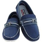 Sapato Infantil Masculino Mocassim Social Menino Leve Macio Confortável Cor Azul Marinho