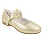 Sapato Infantil Pampili Angel com Flores Dourado 10.413