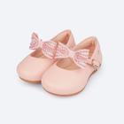 Sapato Infantil Pampili Mini Angel Laço Strass Rosa 04.987