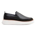 Sapato Loafer Confort Masculino em Couro Solado Elevado