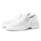 Sapato Masculino Hospitalar Couro Branco Confort Gel Premium