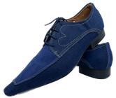 Sapato Masculino Italiano Em Brim Jeans Indigo Ref: D741