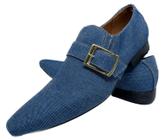 Sapato Masculino Italiano Em Brim Jeans Lavado Ref: D740