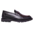 Sapato Masculino Loafer Viena Masculino em Couro Legítimo Tratorado Preto