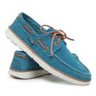 Sapato Masculino Mocassim Azul em Couro Polo Urban