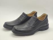 Sapato masculino sem cadarço em couro cor preto marca Anatomic Gel 455061