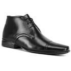 Sapato masculino social cano alto botinha casual cadarço preto