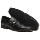 Sapato Masculino Social Casual Elástico Conforto Cor Preto