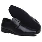 Sapato Masculino Social Clássico Novidade Cadarço Conforto Cor Preto