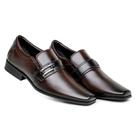 Sapato Masculino Social Estilo Elástico Maior Conforto Cor Café
