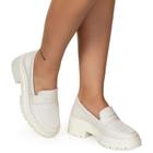 Sapato Mocassim Feminino Tratorado Conforto Moderno Liso Estilo Shoes
