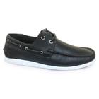 Sapato mocassim masculino 02014 Deckshoes Lace couro Samello