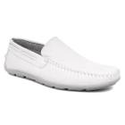 Sapato Mocassim Masculino Casual Couro Branco