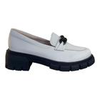 Sapato Mocassim Tratorado Via Telli Feminino 1850 Off White