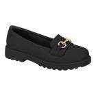 Sapato Modare Mocassim Oxford Salto Tratorado Preto 7357106P