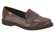 Sapato Moleca 5666.105 Mocassim Oxford Casual Salto Napa Cetim Feminino