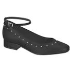 Sapato Moleca 5795.105 Salto Grosso Strass Feminino