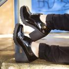 Sapato Oxford Bota Coturno Feminino Salto Tratorado Cano Baixo
