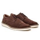 Sapato Oxford Camurça Masculino Ingles Brogue Sola Costurada Confortavel Social