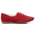 Sapato Oxford Feminino Moderno Macio Bico Redondo Picotado Elegante Casual Couro Delicado