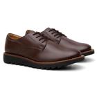 Sapato Oxford Masculino Couro Loafer Confort Sola Alta Moderno