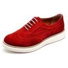 Sapato Oxford Plataforma Feminino Q&A Calçados Vermelho