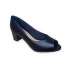 Sapato Peep Toe Beira Rio Salto Baixo Grosso 4777400 Original