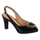 Sapato Peep Toe Vizzano Verniz