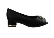 Sapato Piccadilly Preto Feminino Napa Stretch Soft 114149-7