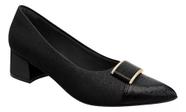 Sapato Piccadilly Salto Bloco Baixo Feminino Cor Preto