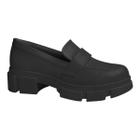 Sapato Quiz 641747-20 Mocassim Oxford Casual Salto Tratorado Feminino