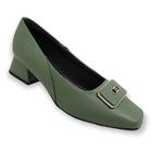 Sapato Salto Grosso Joanete Piccadilly 160057-2 Feminino - Verde