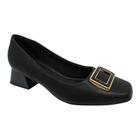 Sapato Salto Grosso Piccadilly 160074 - Preto