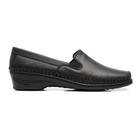 Sapato Sapatilha Mocassim Feminino Couro Preto Ortopédico Mager