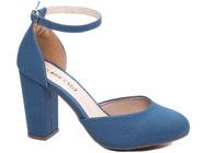 Sapato Scarpin Bico Redondo Azul Torricella modelo 6000-100B