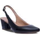 Sapato Scarpin Feminino Fashion Bico Fino Tendencia Aberto Atras