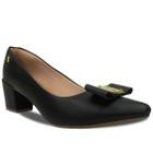 Sapato scarpin feminino laço abs salto alto bloco confortável r2.13