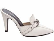 Sapato Scarpin Feminino Mule Off White Salto Fino 9cm 67055C