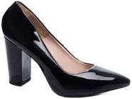 Sapato Scarpin Feminino Preto Salto Grosso 8,5cm 2025-00A