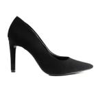 Sapato Scarpin Feminino Via Marte 045-001-01 Nobuck Preto