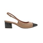 Sapato Scarpin Feminino Vizzano Pelica Slingback Salto Bloco