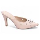 Sapato Scarpin Mule Feminino Rosa Salto Fino 9cm 67078B