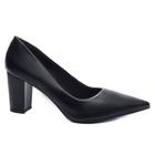 Sapato Scarpin Salto Grosso 8,5cm Preto 8000-02F_AR