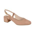 Sapato Scarpin Slingback Beira Rio Salto Bloco Baixo Classic