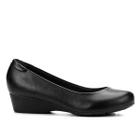 Sapato Scarpin Social Anabela Salto Baixo Bico Redondo Feminino Ultra Conforto Modare 7014.200