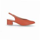 Sapato Slingback Taci Salto Médio Caramelo