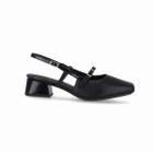 Sapato Slingback Tati Salto Médio Preto